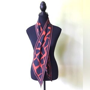 Vera Neumann Vintage Silk Giraffe Print Abstract Scarf